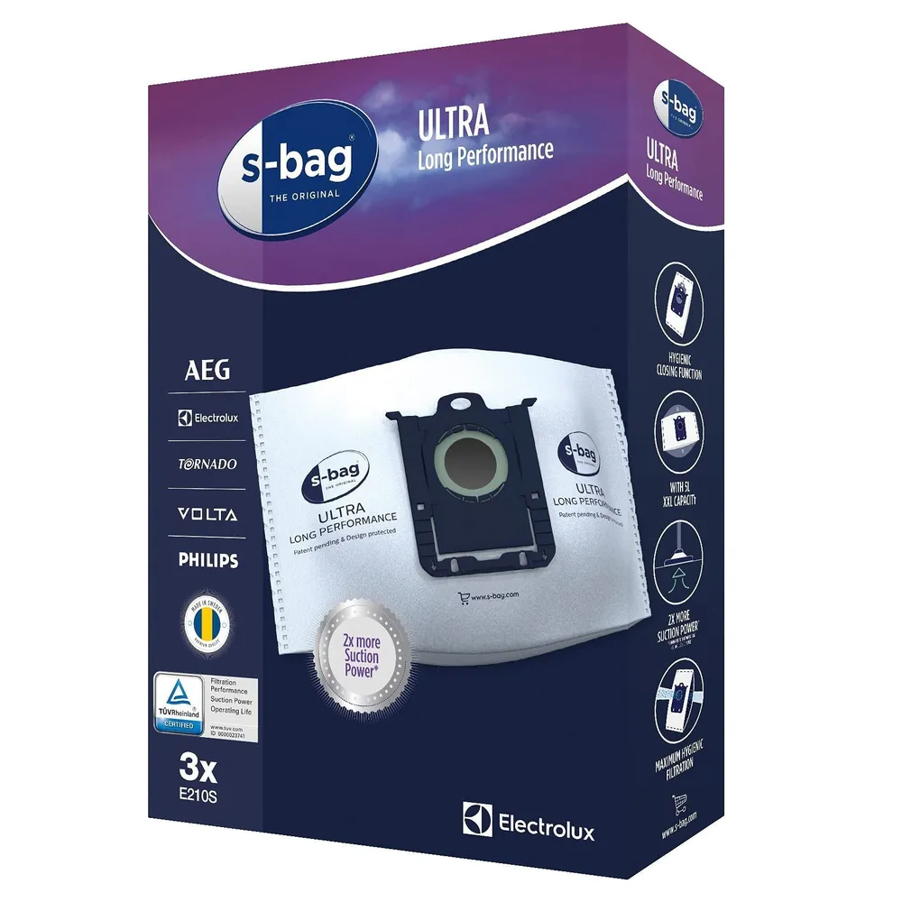 Мешки для сбора пыли Philips E210S Ultra Long Performance (S-Bag), 3 шт